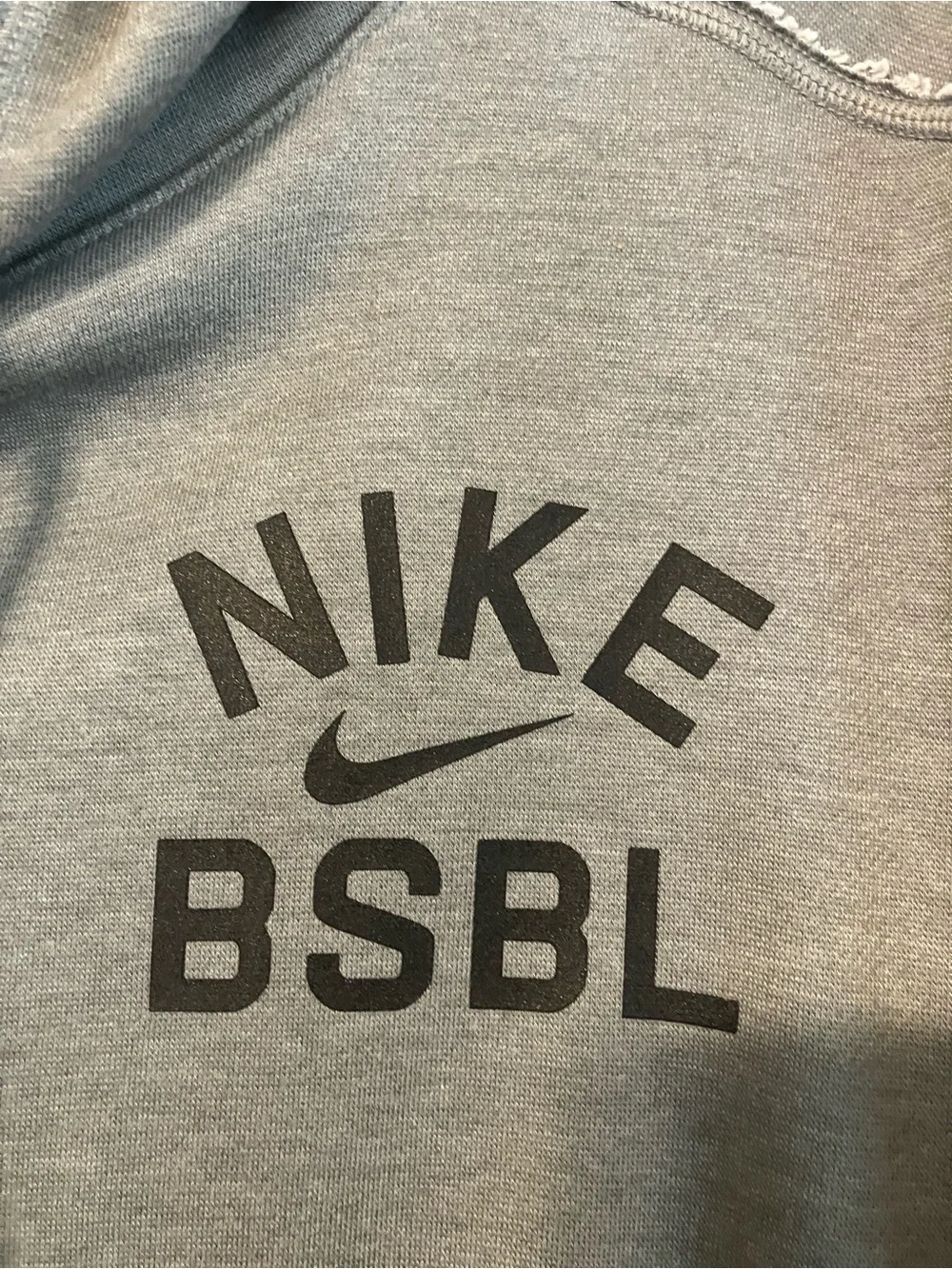 Nike BSBL Dri-FIT 3/4 Sleeve Baseball Hoodie Grey Mens Size Large *See Photos*